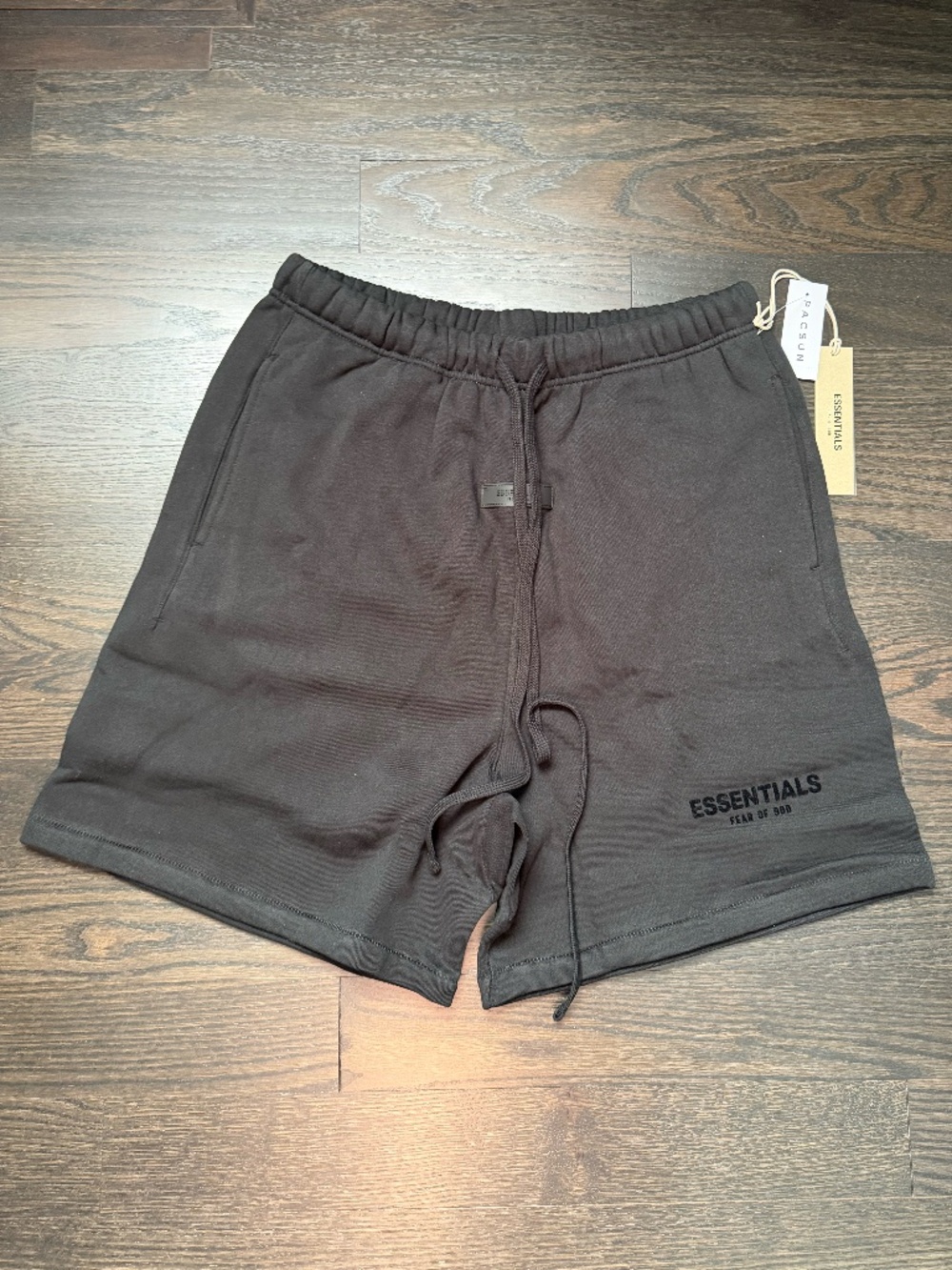 Fear of God Essentials Shorts SS22 Stretch Limo Black Size Small